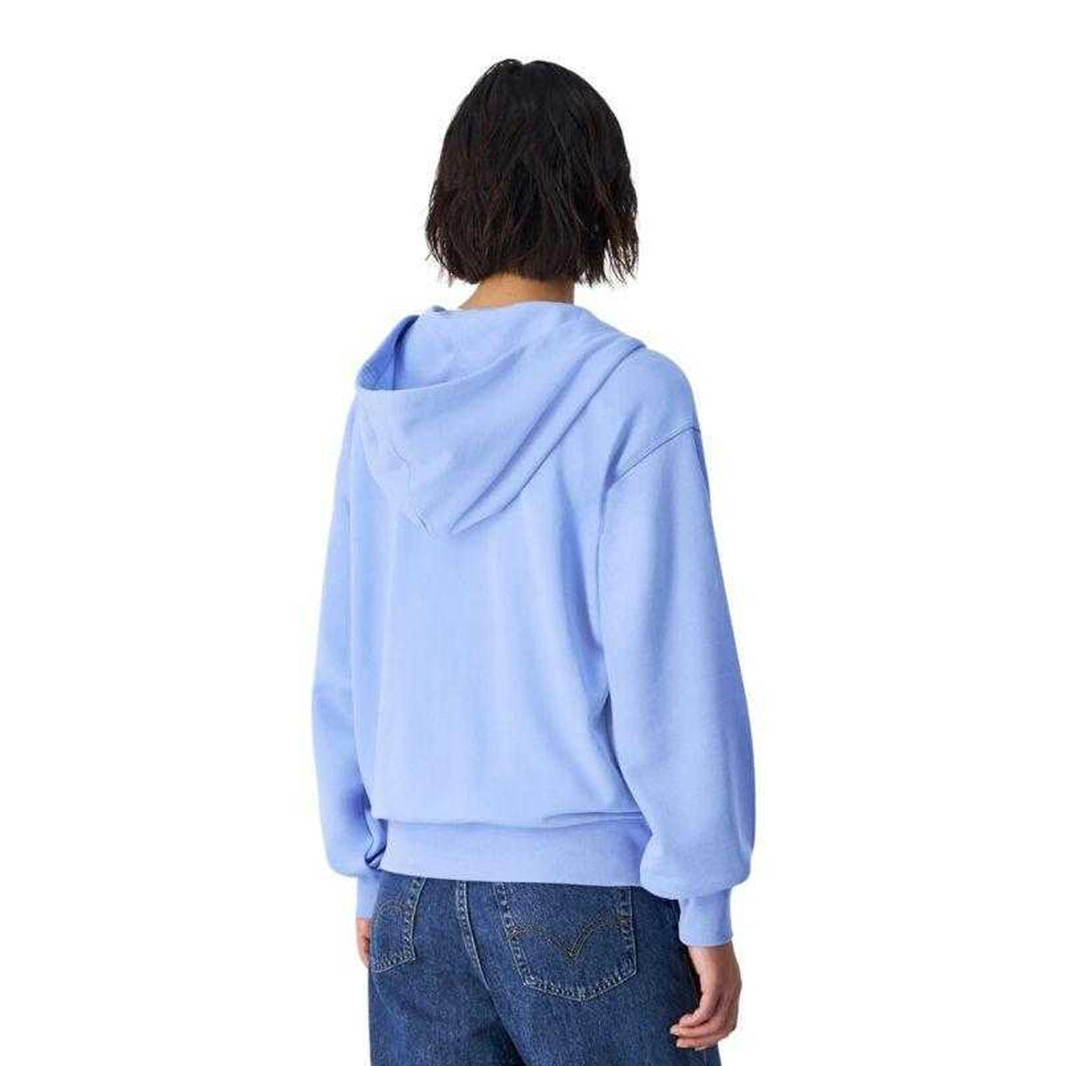Felpa Con Cappuccio E Zip Intera Semplice Donna Champion Blu 3/5
