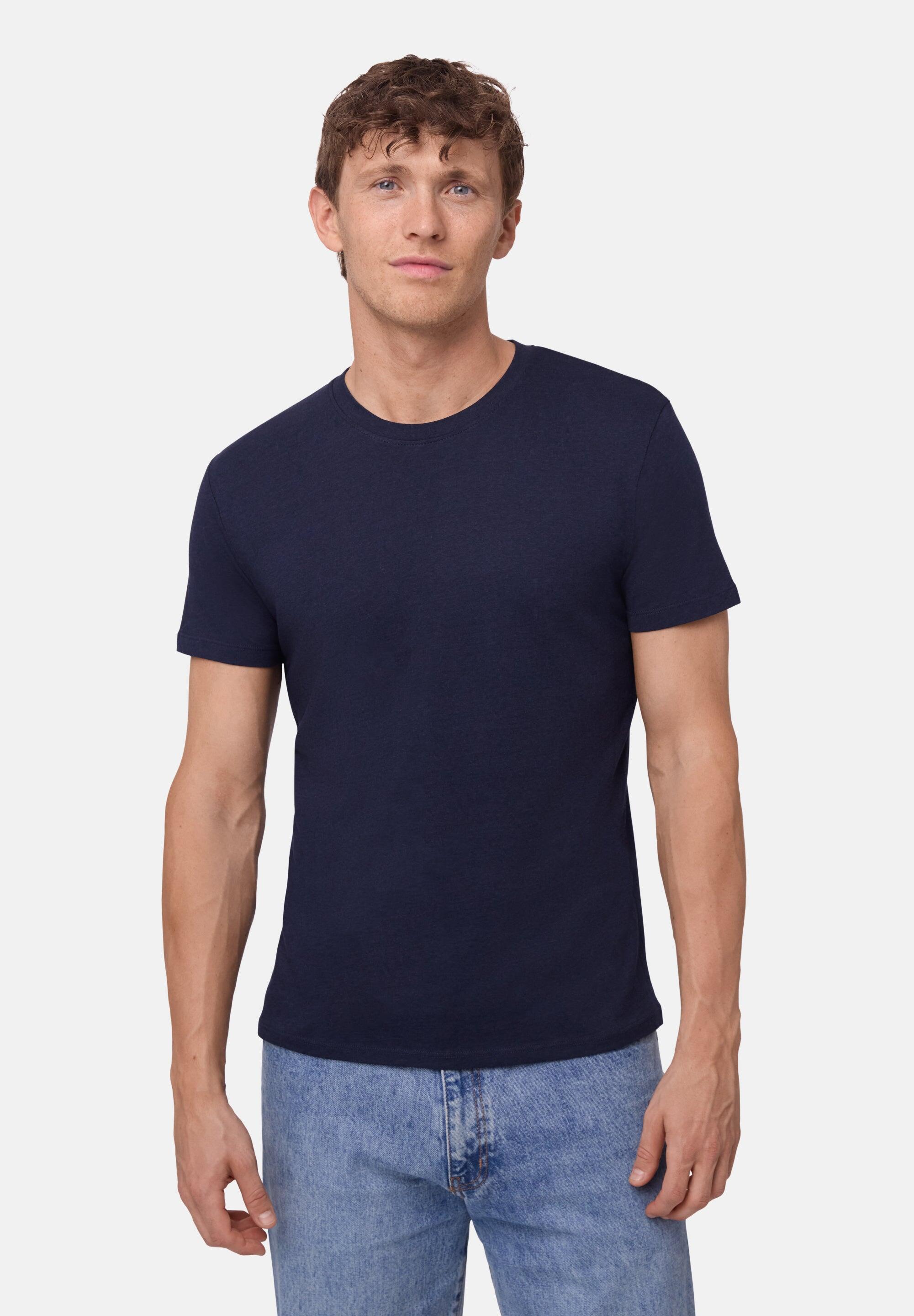 Camiseta de cuello redondo de modal para hombre, suave, pack de 2 3/6