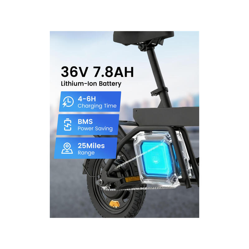 Bicicletă electrică pentru adulți DYU B20 MINI Baterie 36V 7.8Ah