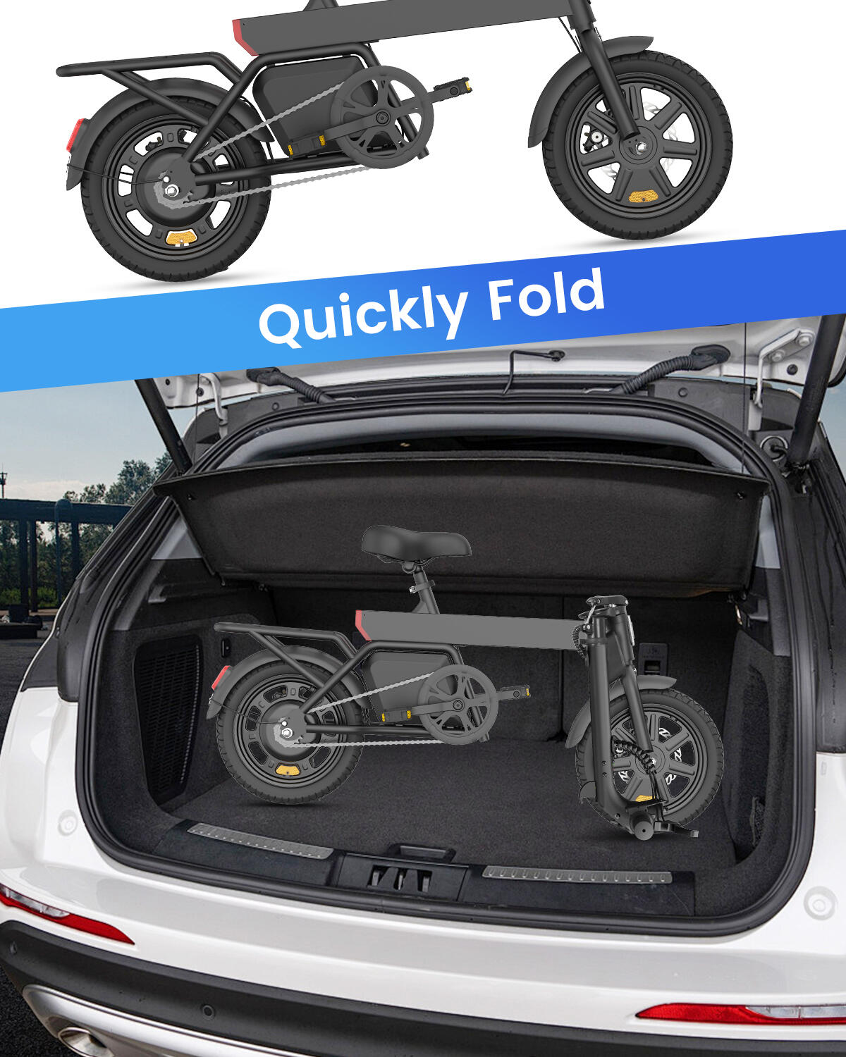 Bicicletta elettrica pieghevole REGALANGEL B20 mini 7/7
