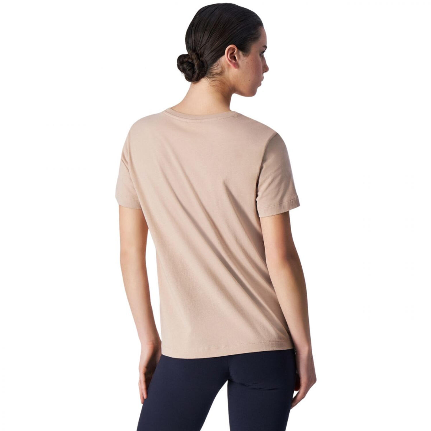 Dames gebrandmerkt mouw Tshirt (Beige/Roze) 3/4