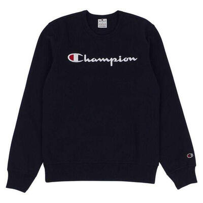 Heren sweatshirt met ronde hals (marineblauw)