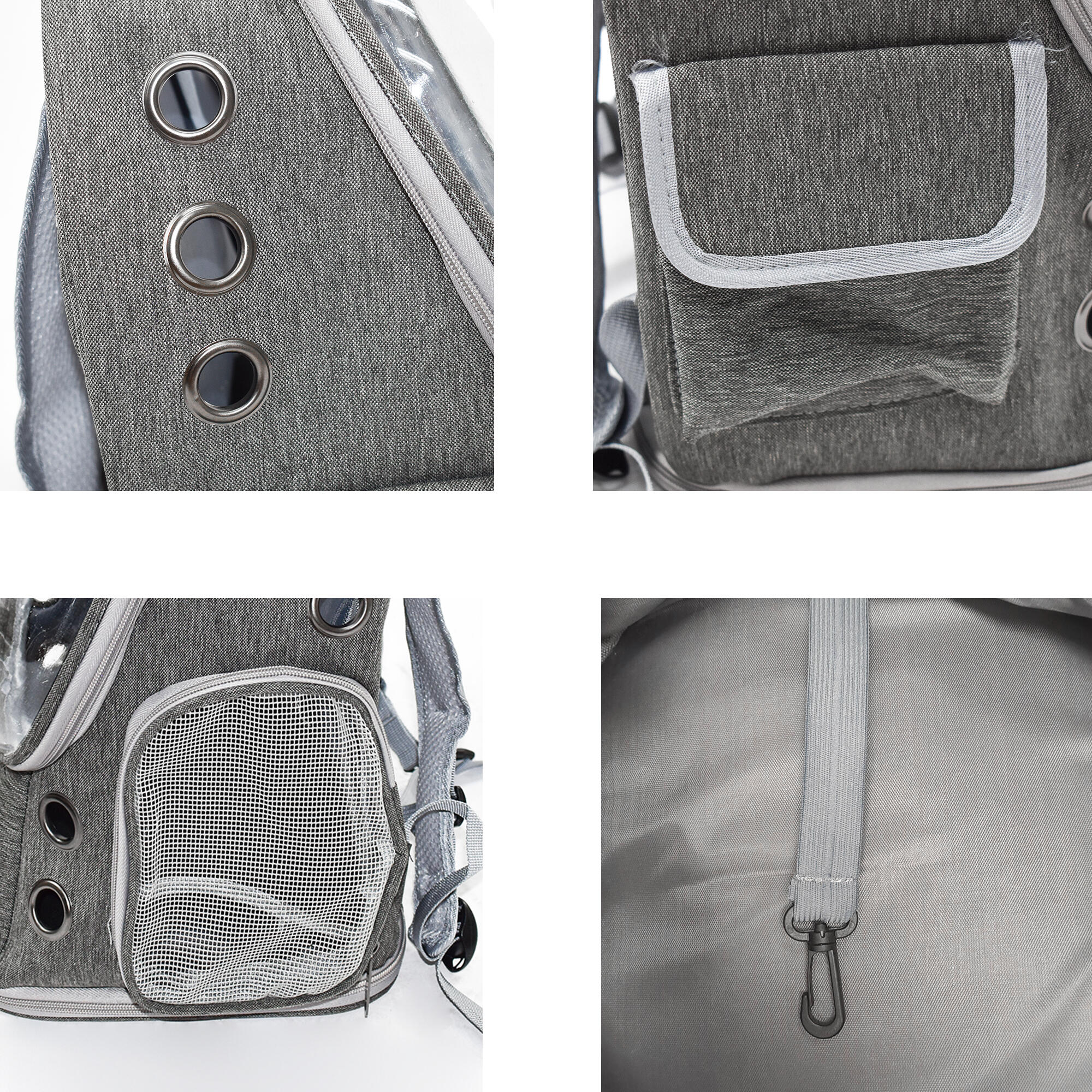 Mochila de transporte con burbuja para perro/gato 3/7