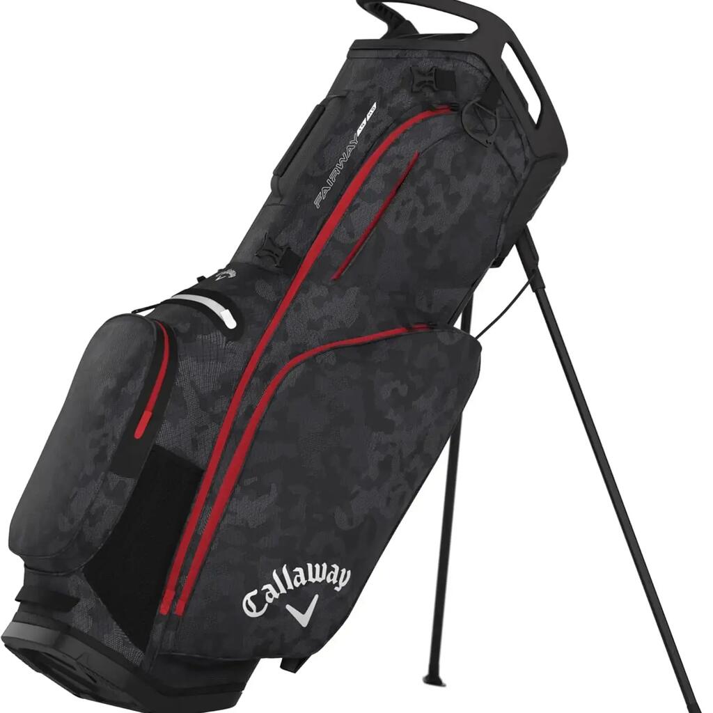 Sac de golf Callaway Fairway 14 HD 26 avec trépied, camouflage noir/rouge