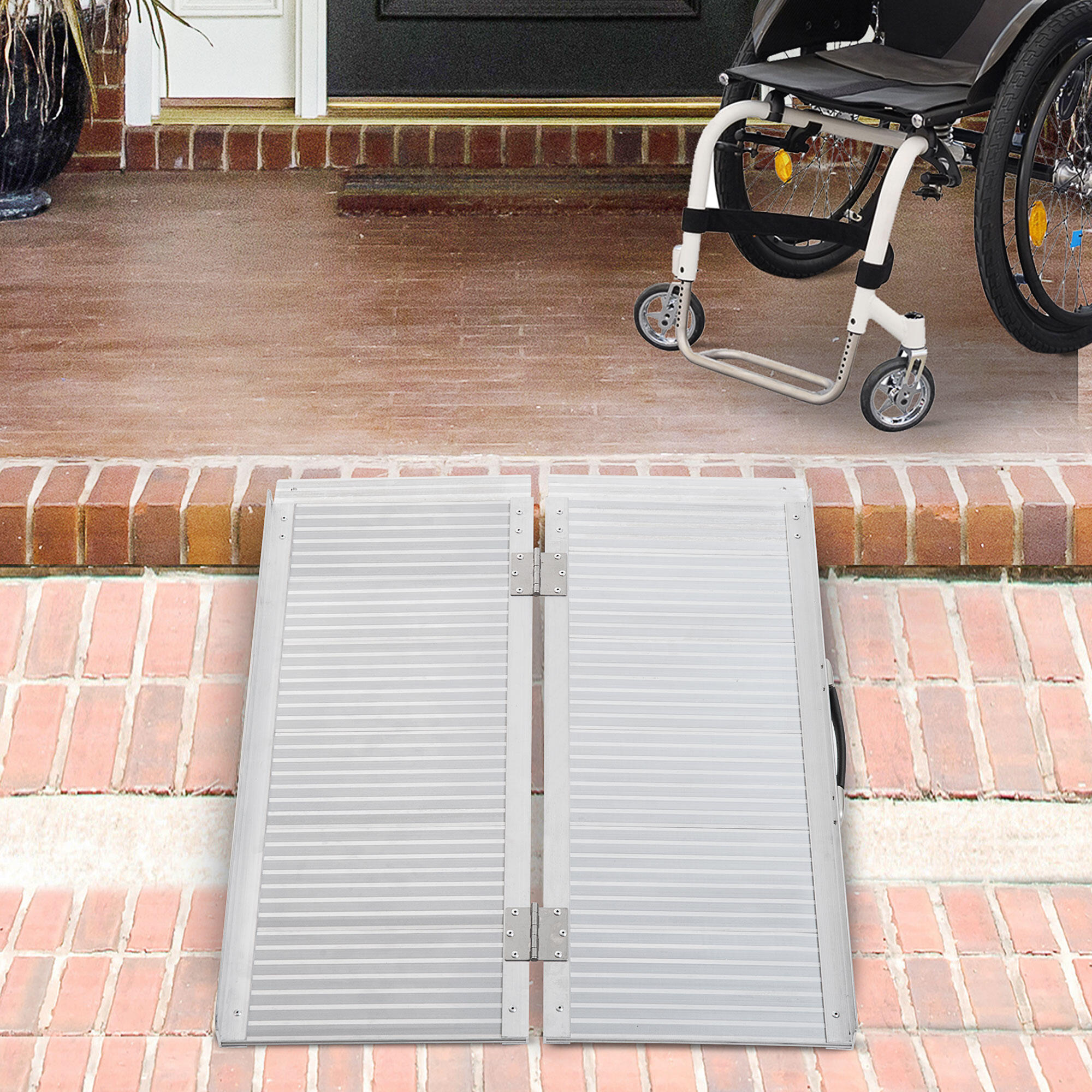 Rampa para Sillas HOMCOM 91x74x5 cm Plata 2/5