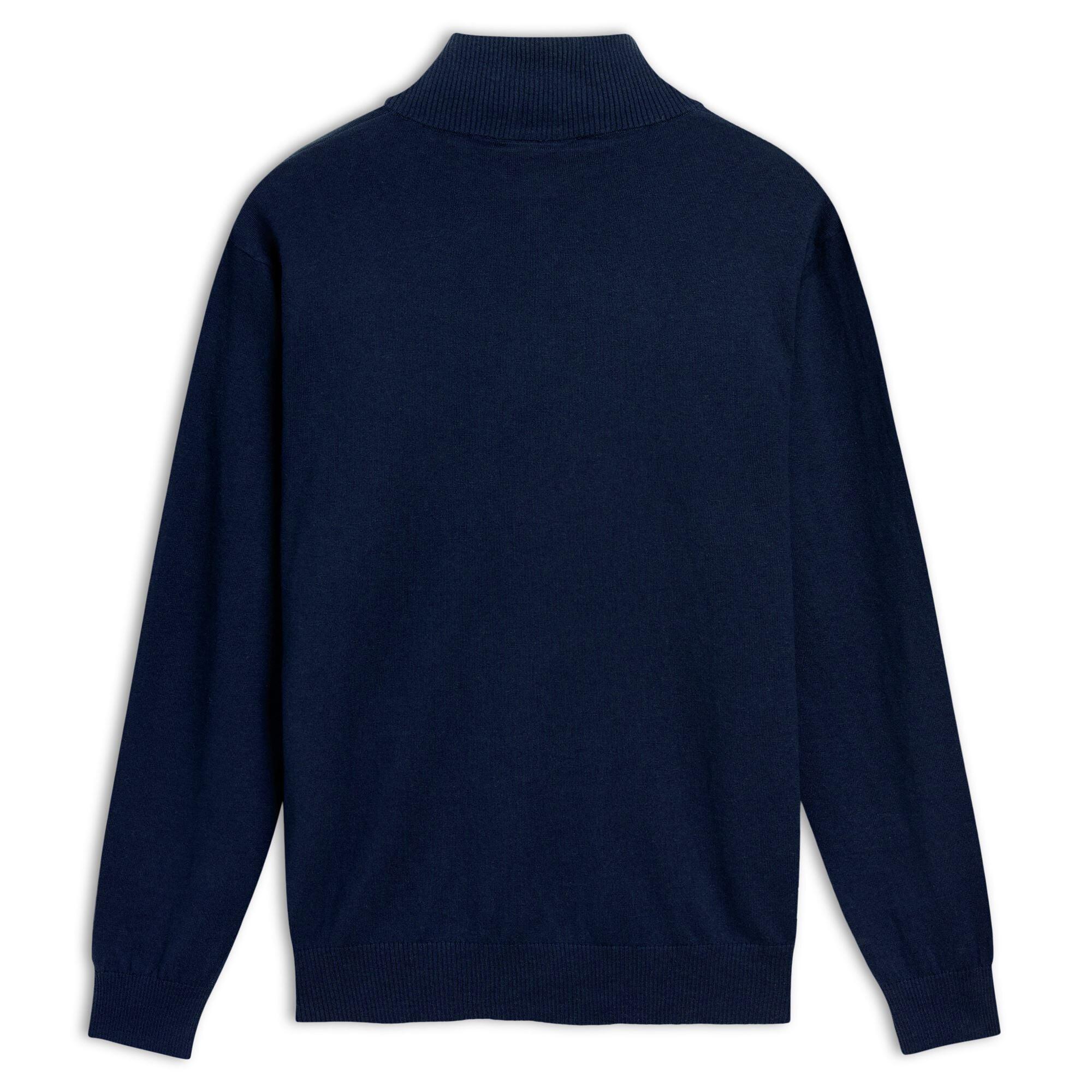 Polo da uomo in cotone blu da lifestyle 2/3