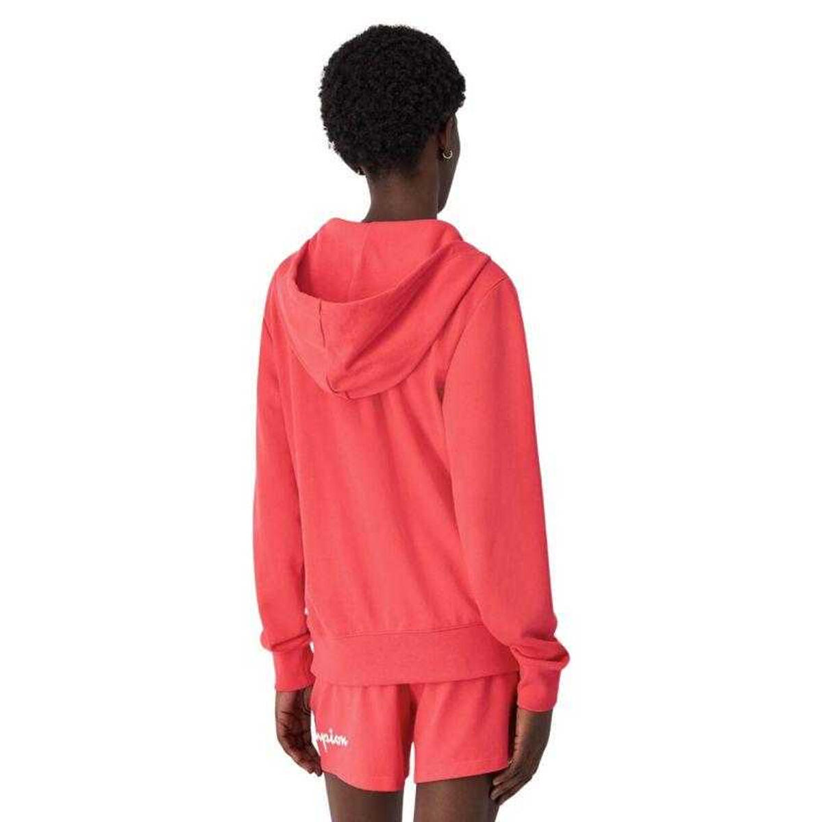 Felpa Con Cappuccio E Zip Intera Donna Champion Rosa 3/4