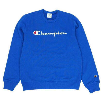 Heren sweatshirt met ronde hals (marineblauw)