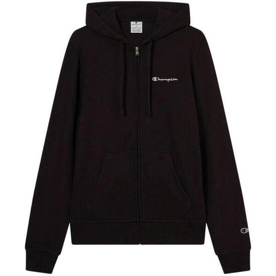 Felpa Con Cappuccio E Zip Intera Uomo Champion Nero
