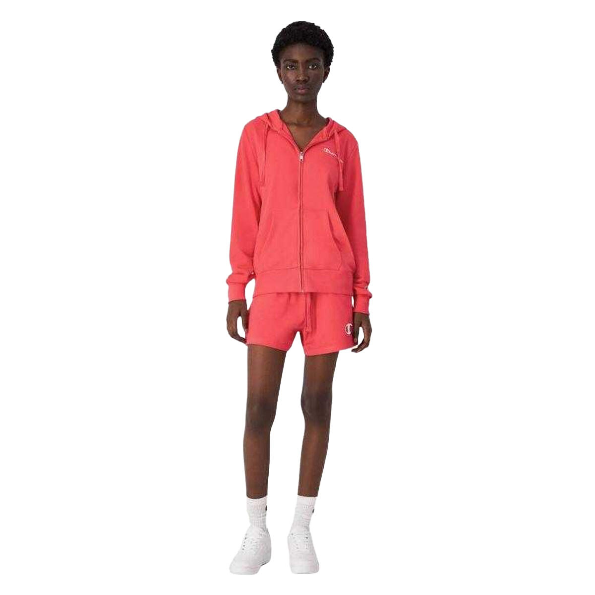 Felpa Con Cappuccio E Zip Intera Donna Champion Rosa 4/4
