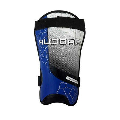 Power grip voetbal scheenbeschermers (wit/blauw)