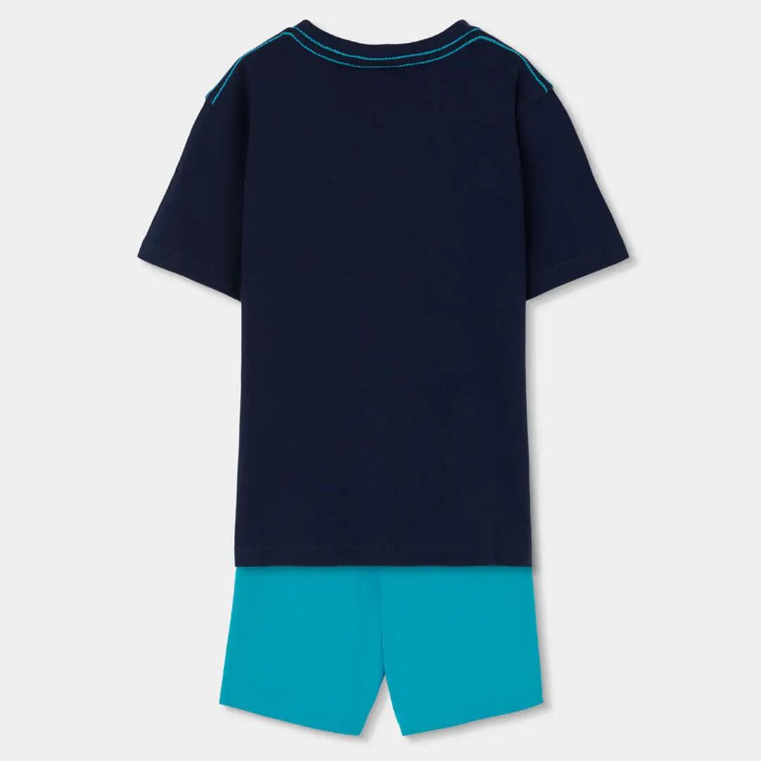 Conjuntos de verano de gimnasia kids niño boboli azul 2/7