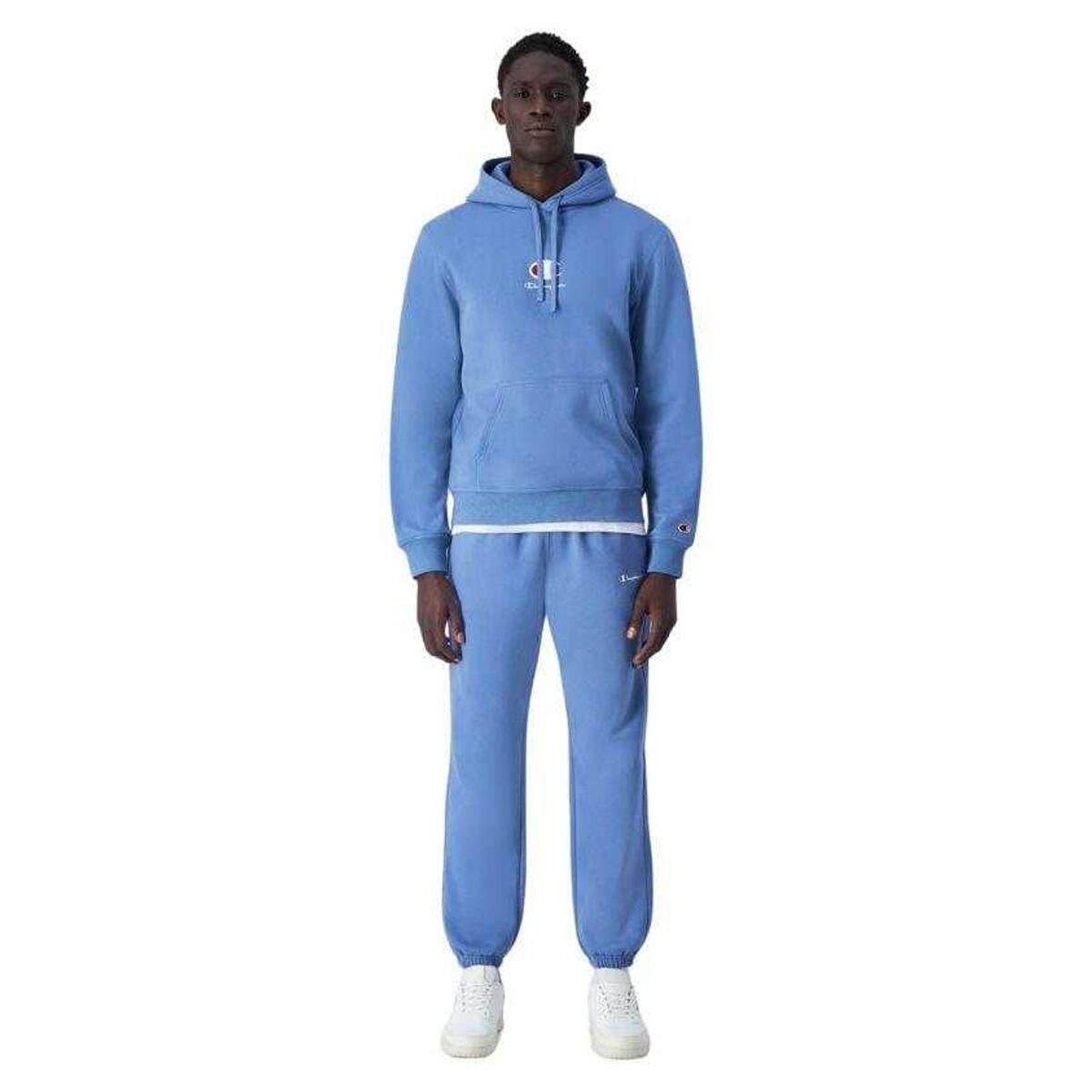 Felpa Con Cappuccio Standard Logo Uomo Champion Blu 4/4