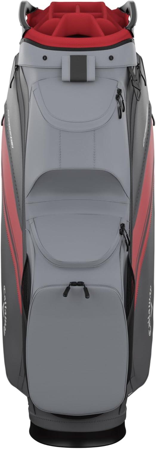 Callaway Golf Chase 14 Cart Bag 26, sac de golf pour chariot, graphite/rouge 3/5