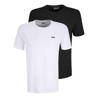 Heren brod tshirt (set van 2) (wit, zwart)