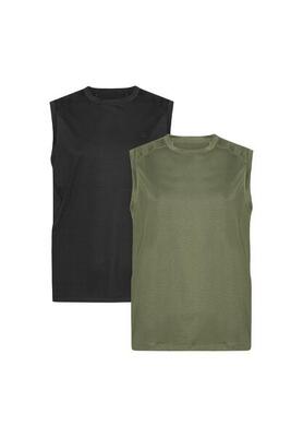 Sport tanktops voor heren mouwloos muscle fit 2 stuks