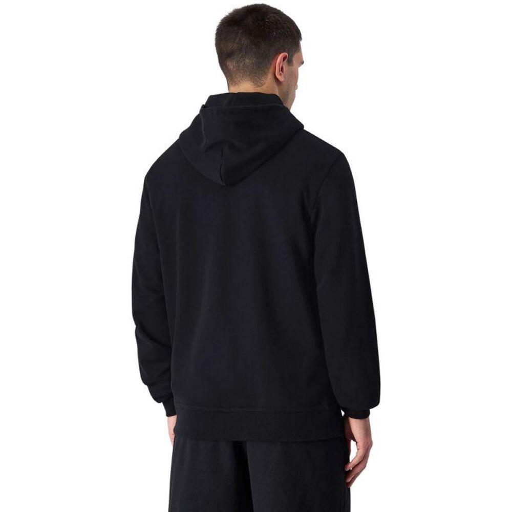 Felpa Con Cappuccio Logo Ricamato Uomo Champion Nero 3/4