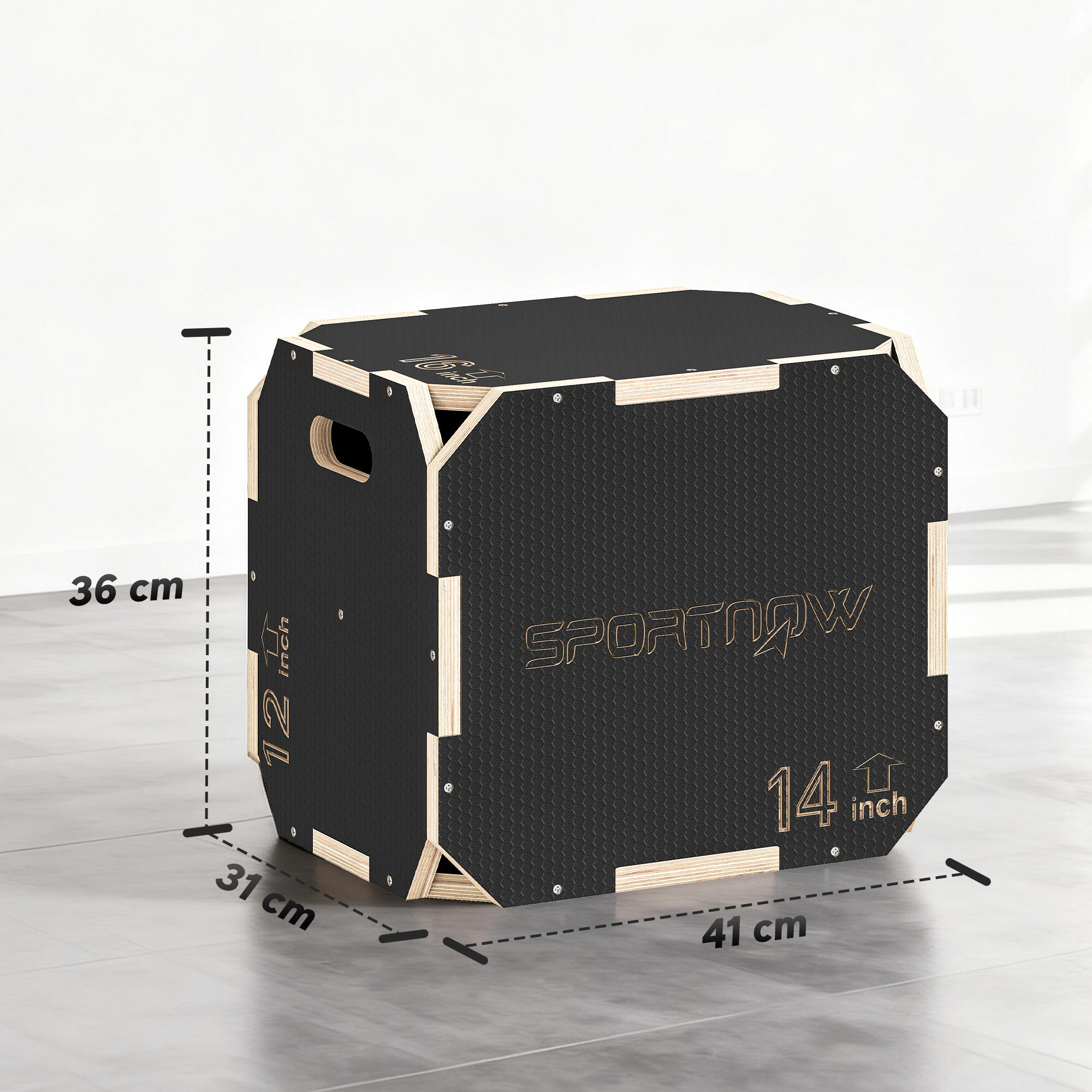 Caixa Pliométrica SPORTNOW Preto 3/5