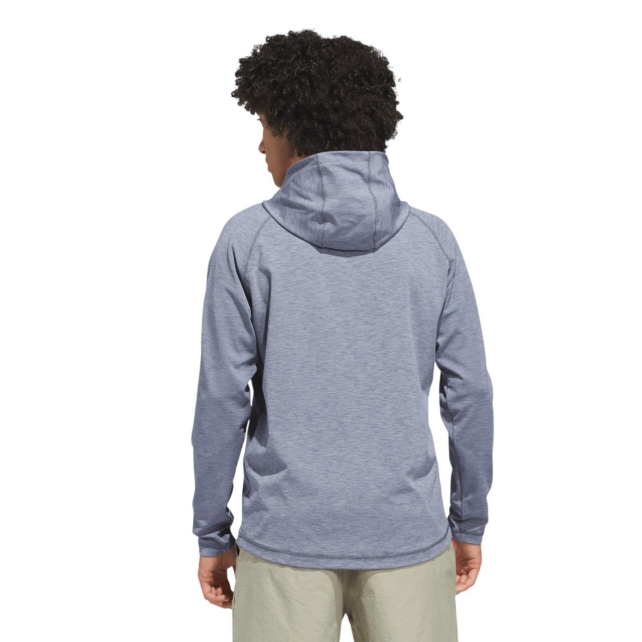 Adidas Ult Heather Hoodie, Felpa con cappuccio da uomo, Grigio/Nero 3/4