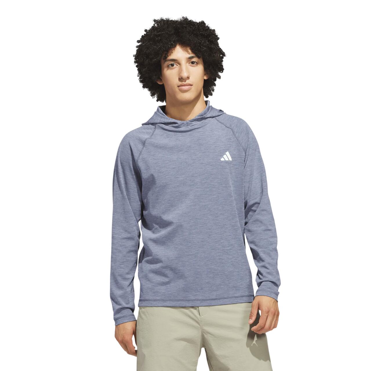Adidas Ult Heather Hoodie, Felpa con cappuccio da uomo, Grigio/Nero 2/4