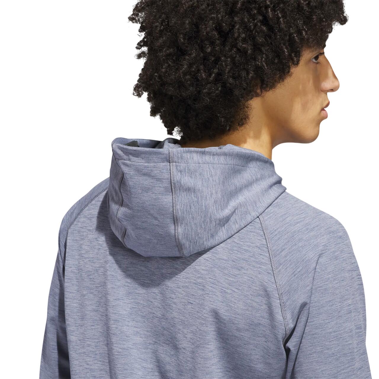 Adidas Ult Heather Hoodie, Felpa con cappuccio da uomo, Grigio/Nero 4/4