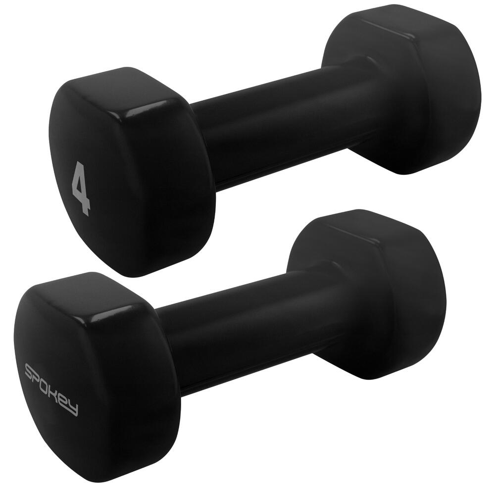Vinyl Shaped Dumbbell (Pack Of 2) (Black)