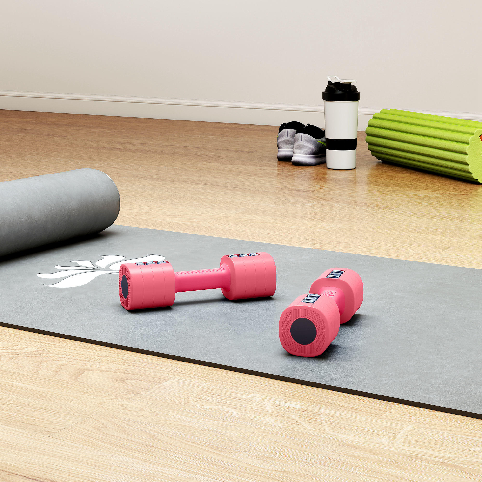 Juego de Mancuernas SPORTNOW 26.6x7.5x7.5 cm Rosa 2/5