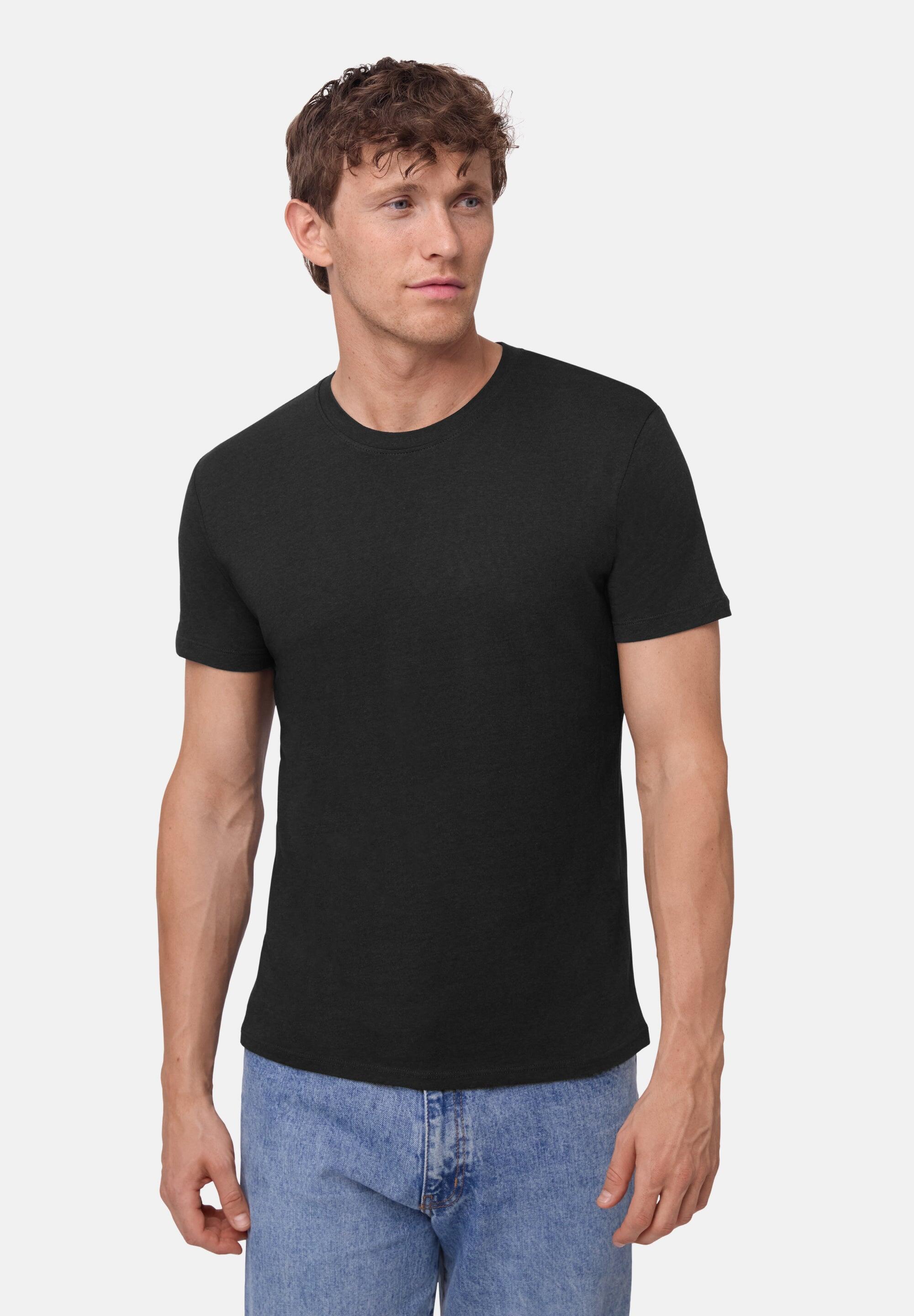 Camiseta de cuello redondo de modal para hombre, suave, pack de 2 3/6