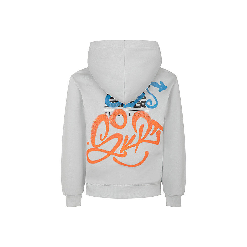 Felpa con cappuccio grafiche composte GRIGIO PERLA 2/2