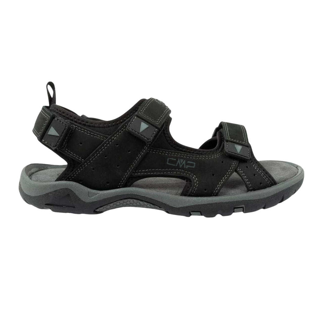 Mens Almaak Leather Sandals (Black)