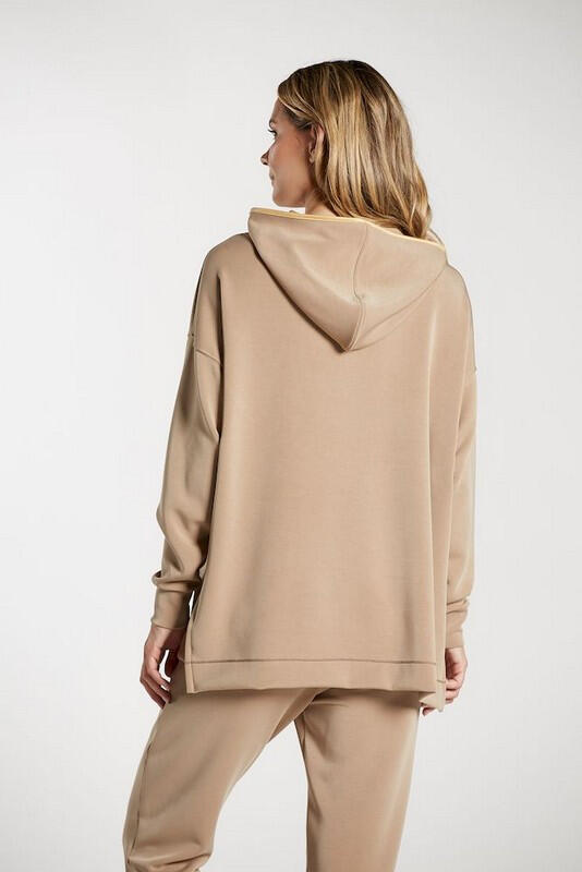 Sudadera Fitness Mujer Ditchil Delicate Crema Con Capucha 7/7