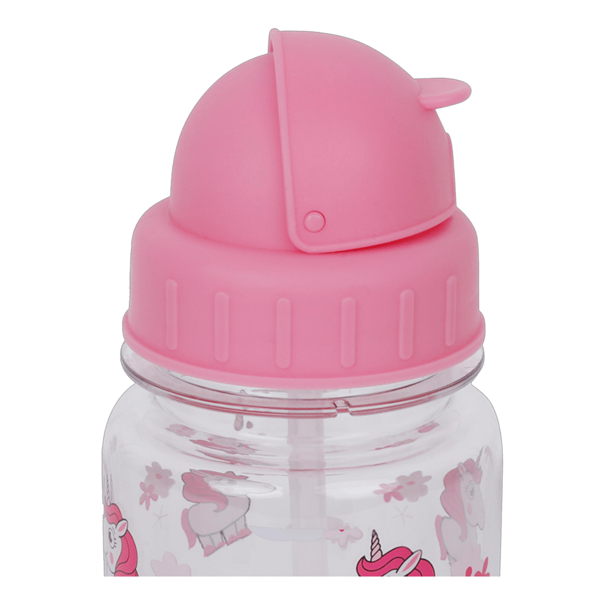Luna De Eenhoorn Rietje Tritan 0.35L Waterfles (Zoet Roze) 4/5