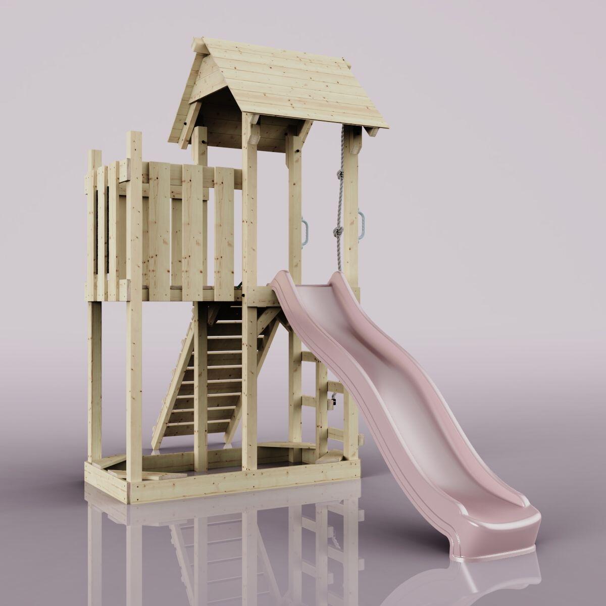 Spielturm Tromso in Altrosa - 357 × 170 × 273 cm 4/6