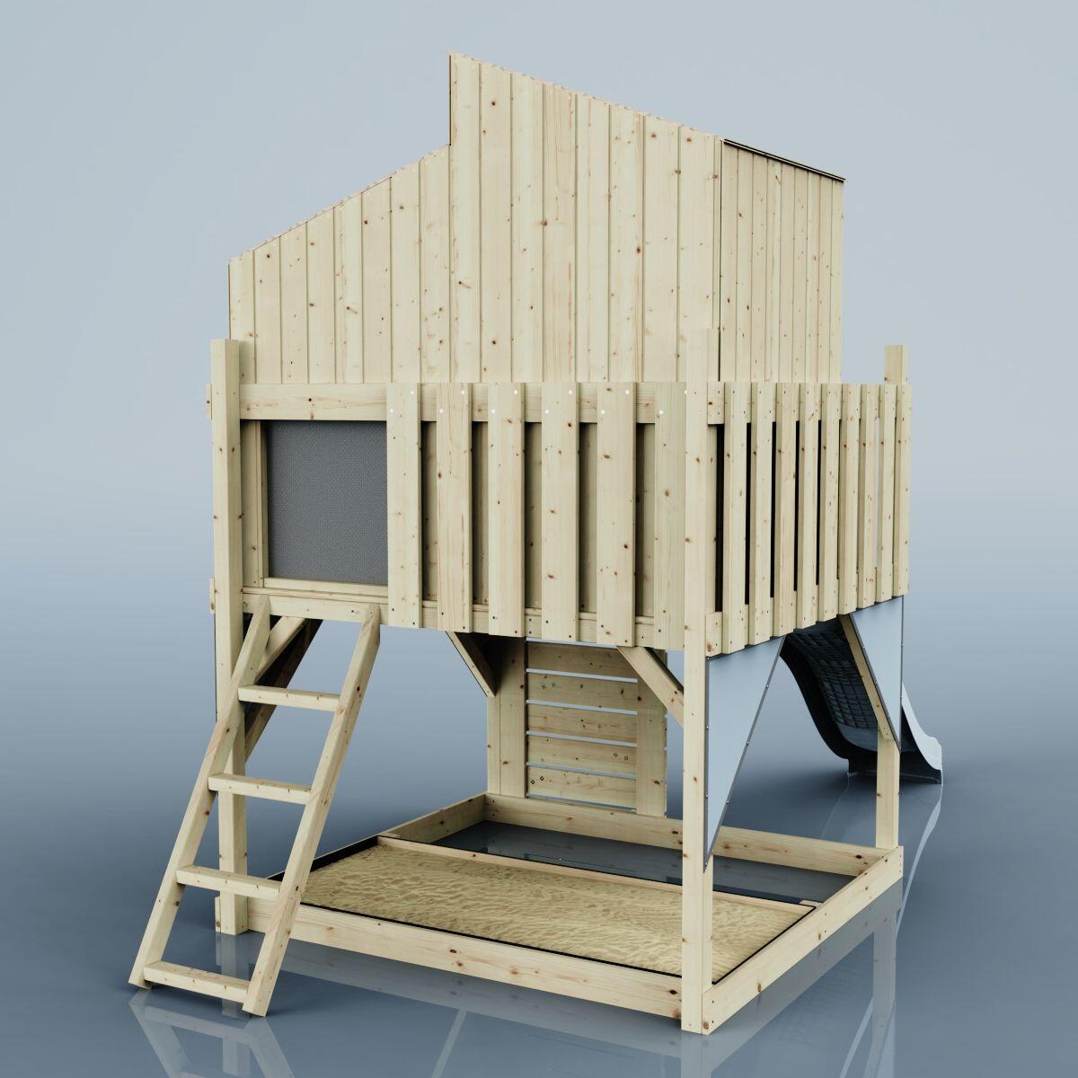 Stelzenhaus Komet in Eisblau - 414 × 190 × 291 cm 4/6