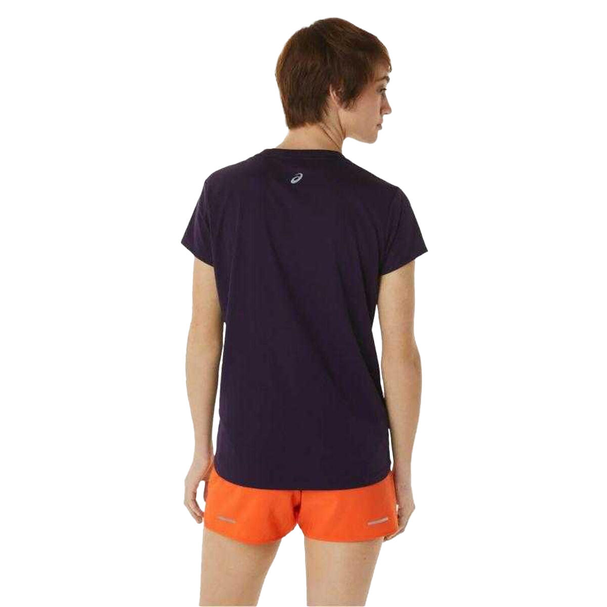 Maglietta Logo Maniche Corte Donna Asics Fujitrail Violetto 3/3