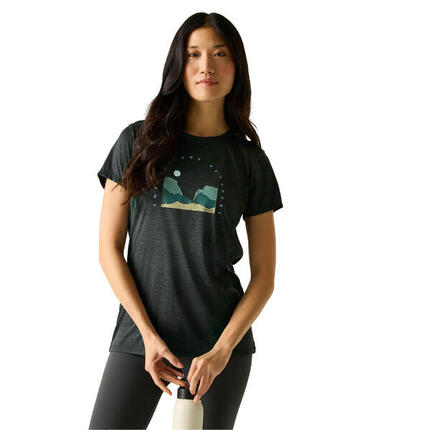 Tshirt Motif/style Art FINGAL Femme (Noir Chiné)