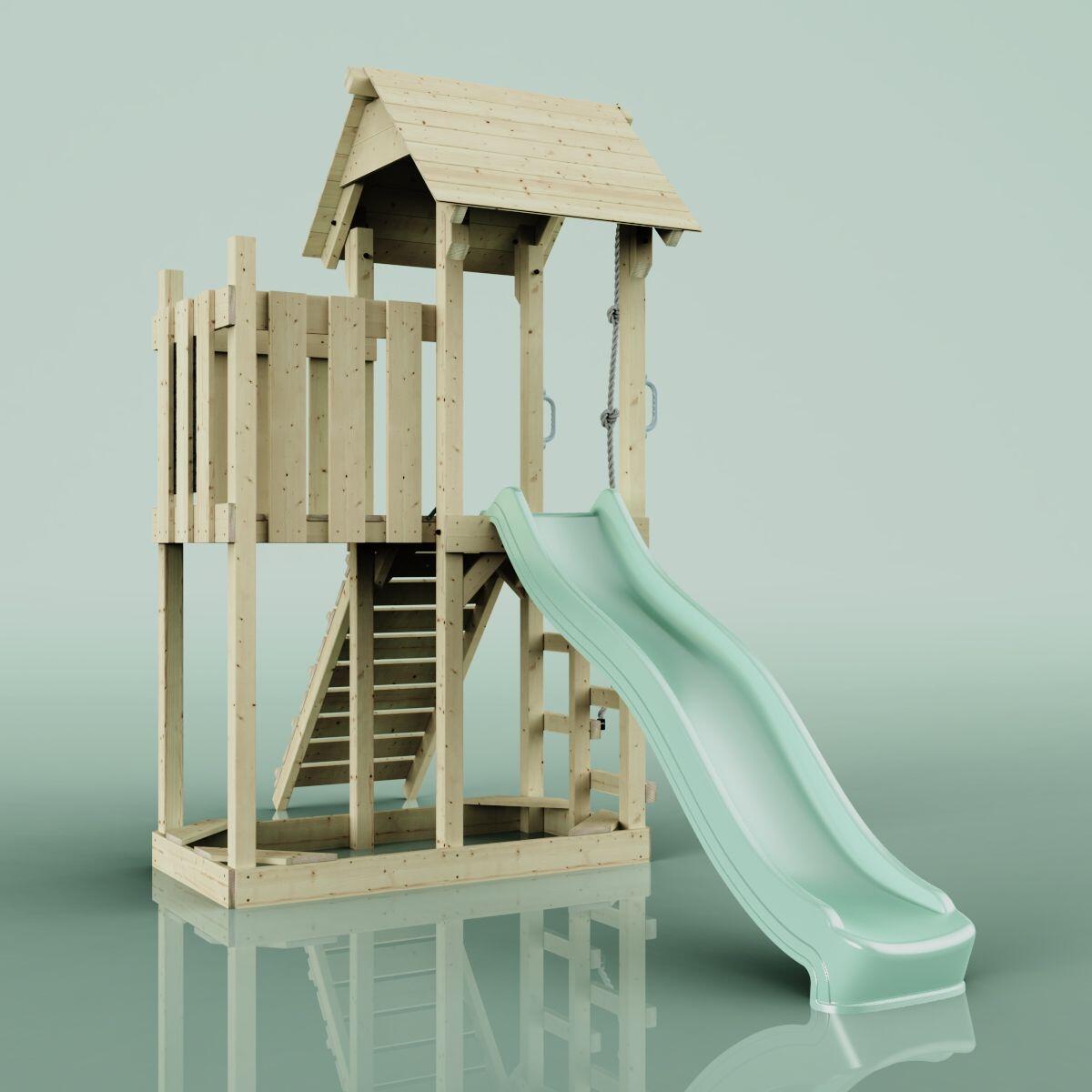 Spielturm Tromso in Mintgrün - 357 × 170 × 273 cm 4/6