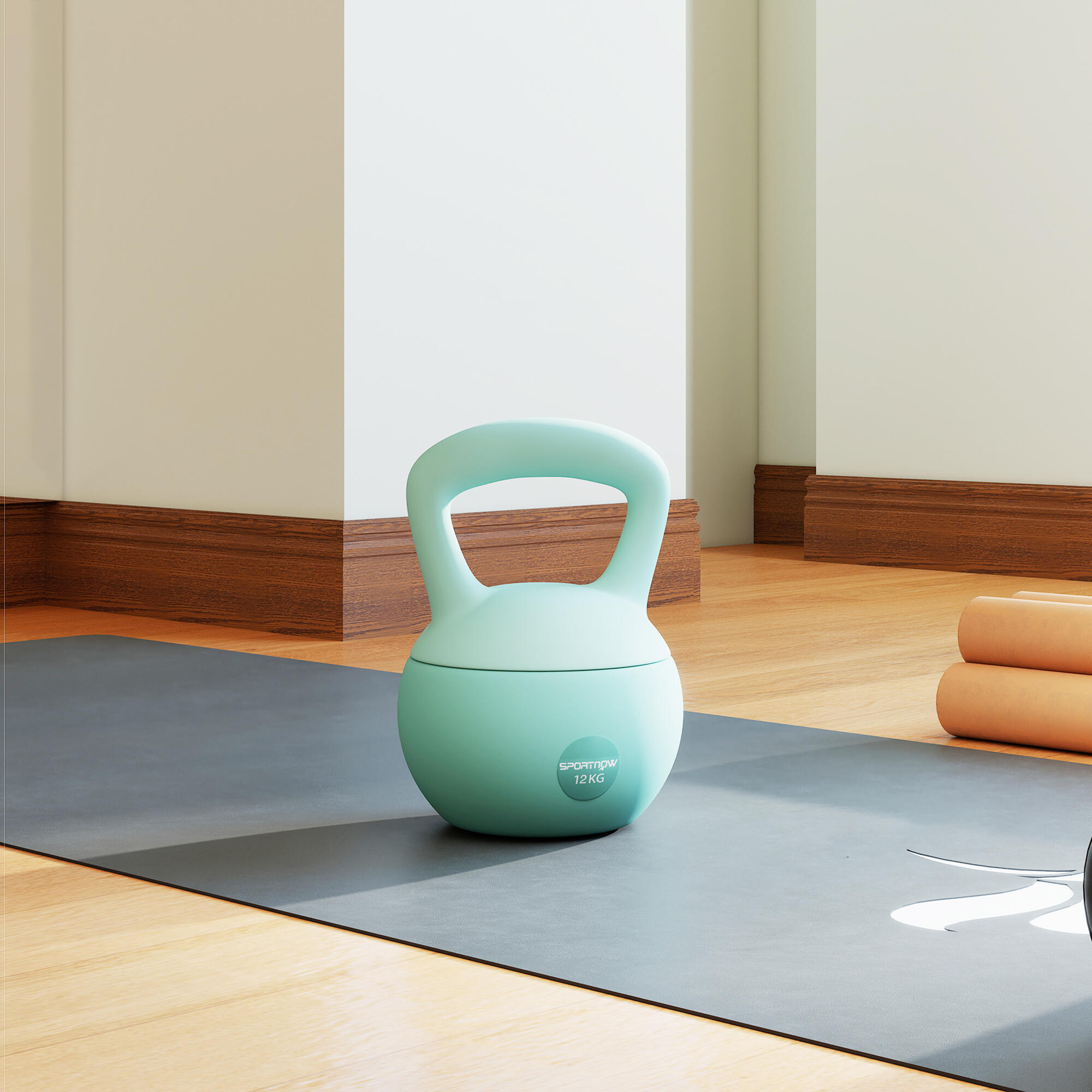 Kettlebell de 12 kg 21x21x30 cm verde SPORTNOW 5/5