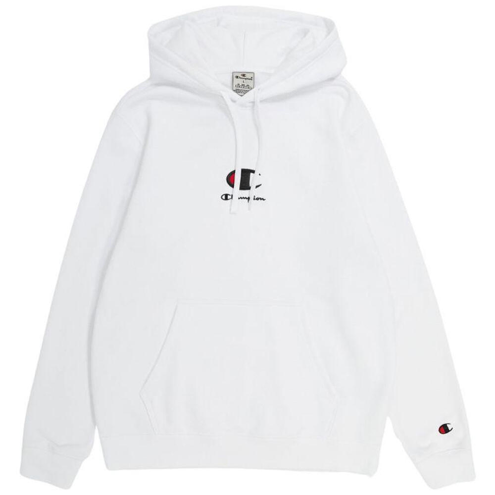 Felpa Con Cappuccio Logo Sul Petto Uomo Champion Bianco 2/3