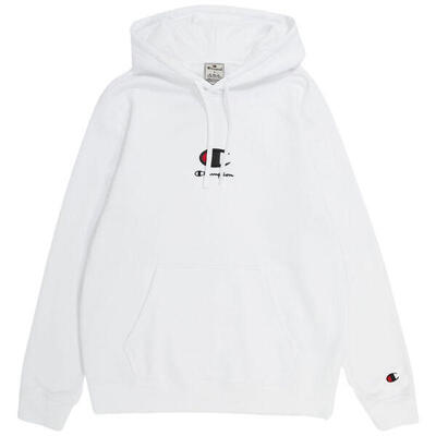 Heren borst logo hoodie (wit)