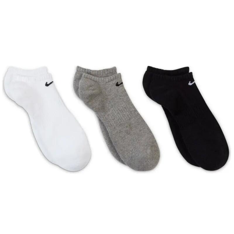 Nike Everyday Cushioned No Show Trainingssocken, 3er-Pack, SX7673-901, kurz 3/6