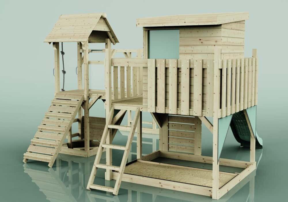 Spielturm Joost in Mintgrün - 406 × 444 × 274 cm 4/5