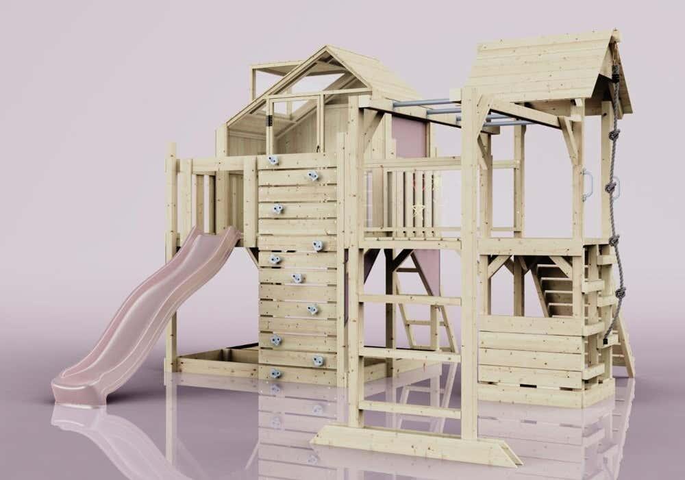 Spielturm Luna in Altrosa - 406 × 444 × 291 cm 4/5