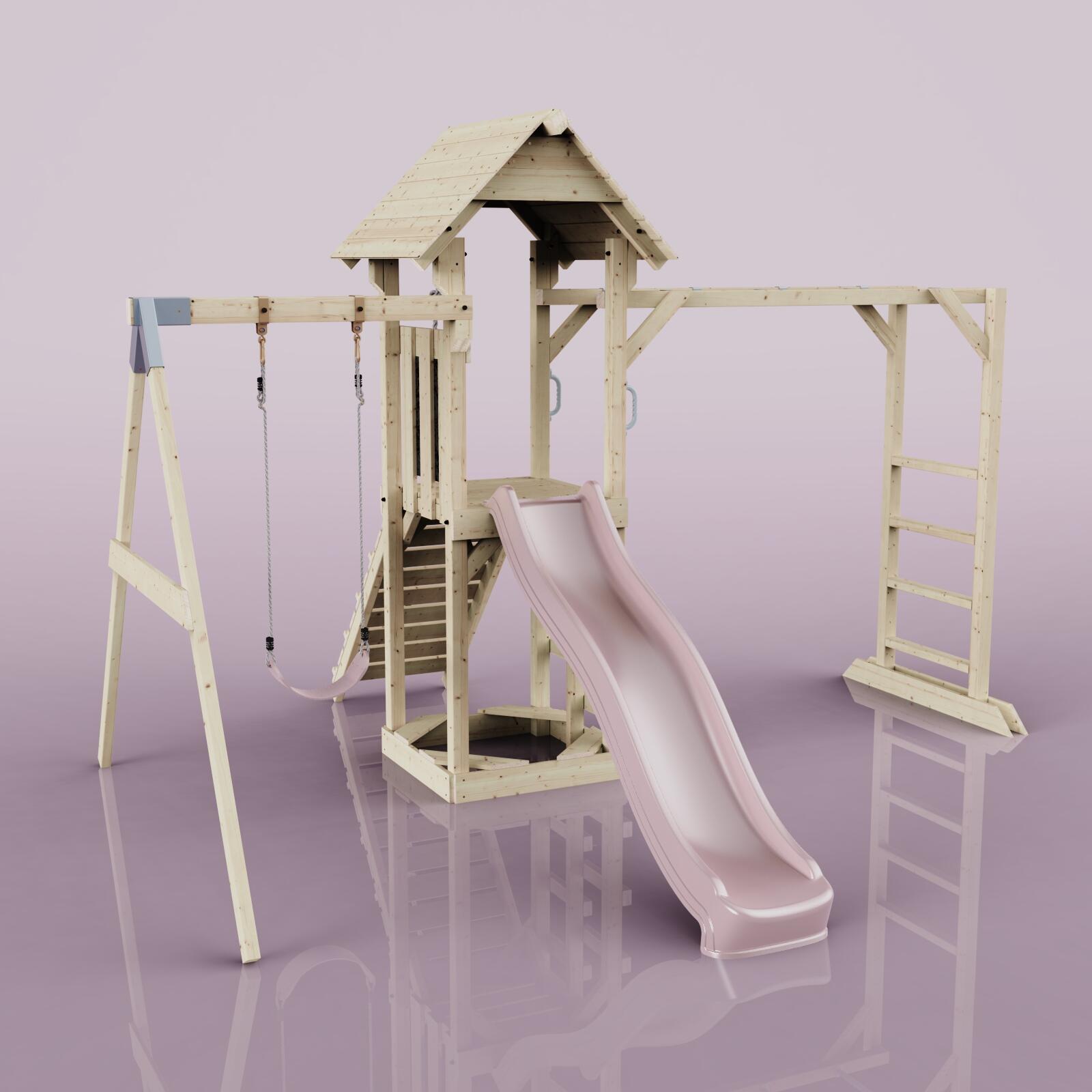 Spielturm Malmö in Altrosa - 358 × 400 × 275 cm 4/6