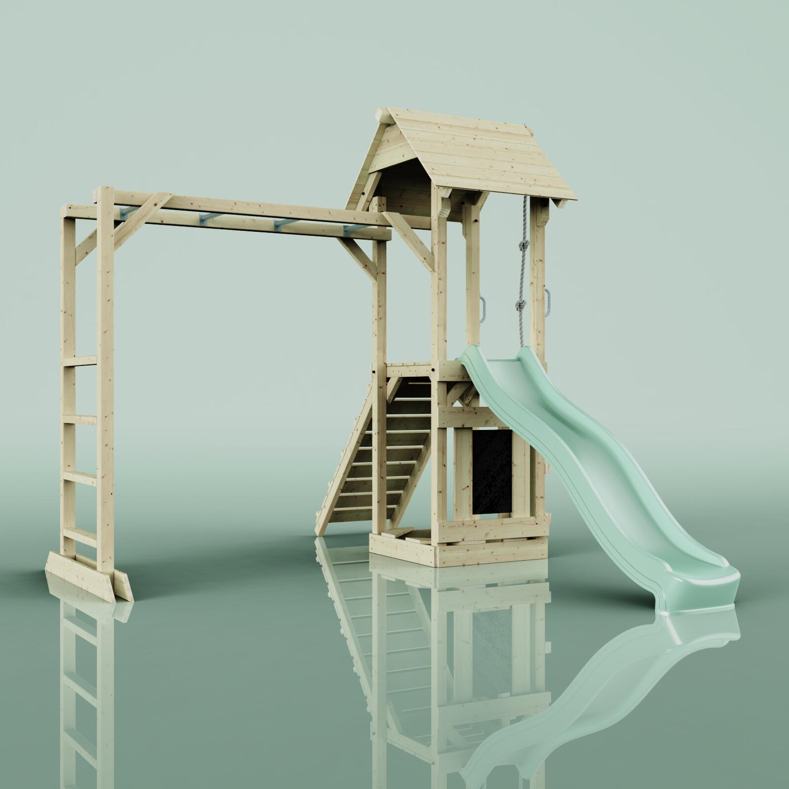 Spielturm Lund in Mintgrün - 358 × 295 × 275 cm 4/6