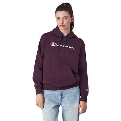 Felpa Con Cappuccio Logo Grande Donna Champion Violetto