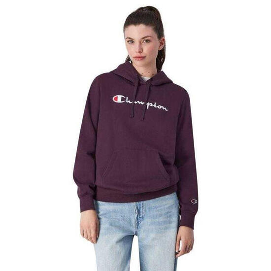 Felpa Con Cappuccio Logo Grande Donna Champion Violetto