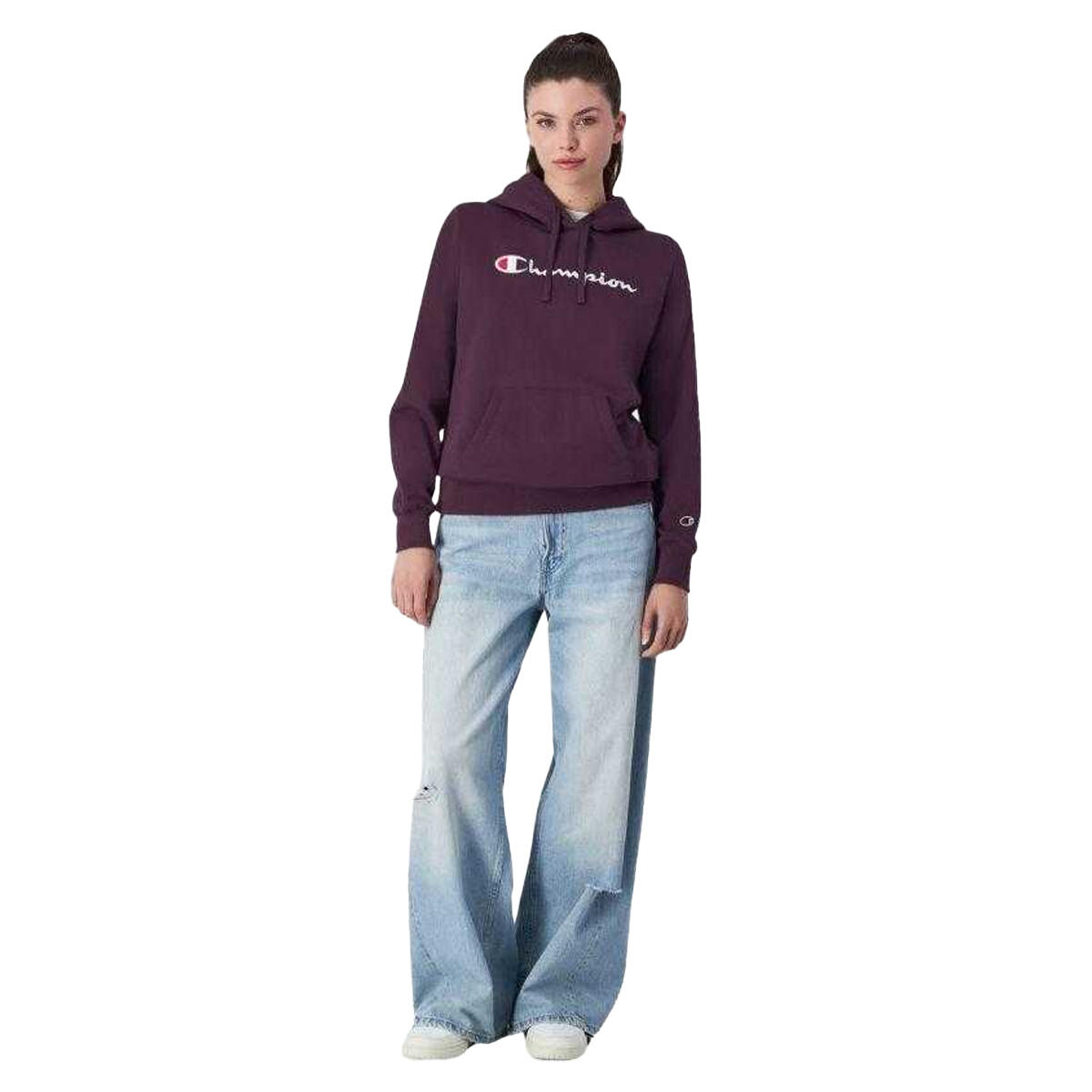 Sudadera Diseño Logotipo grande para Mujer Violeta 4/4