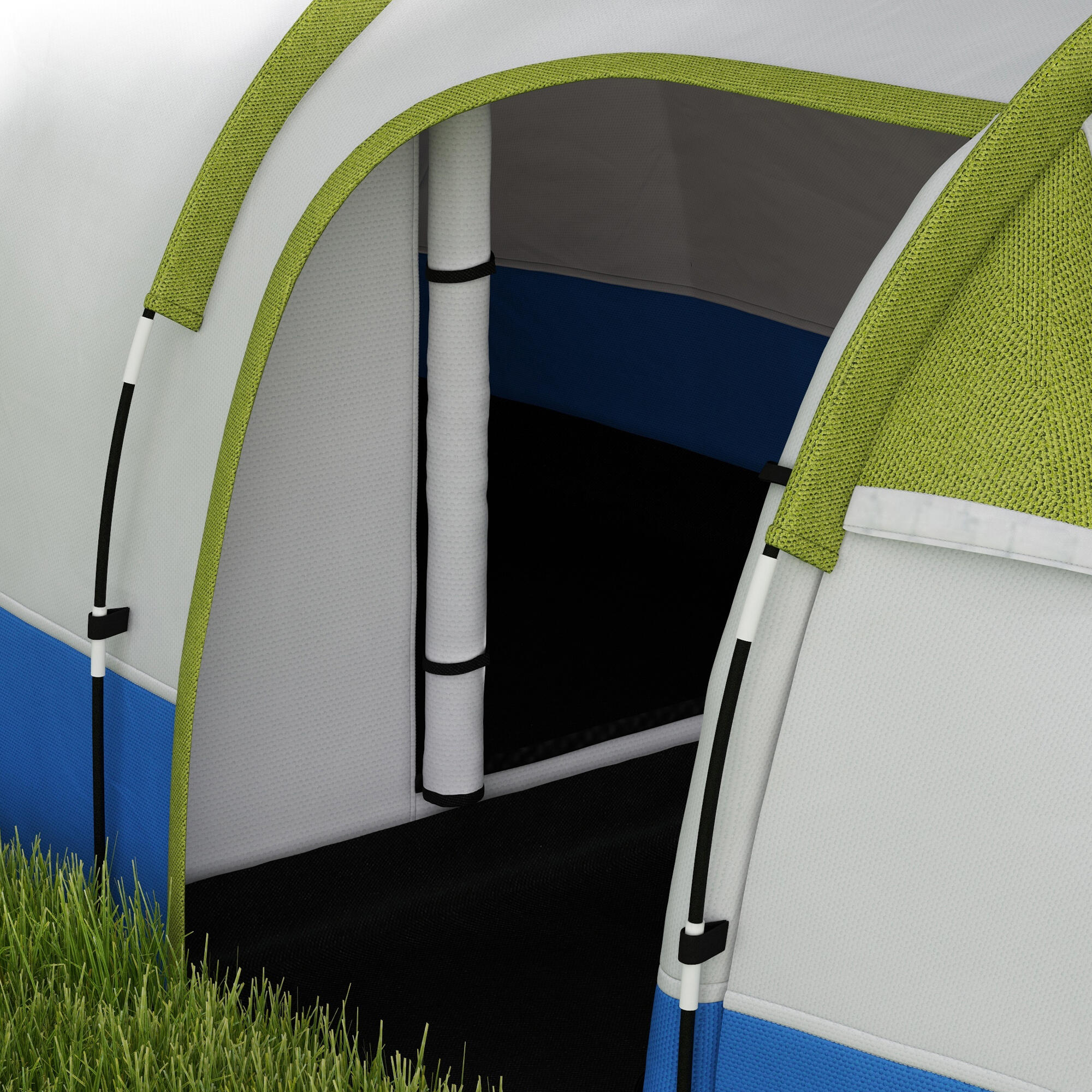 Tienda de Campaña Outsunny 420x200x150 cm Azul Oscuro y Verde 5/5