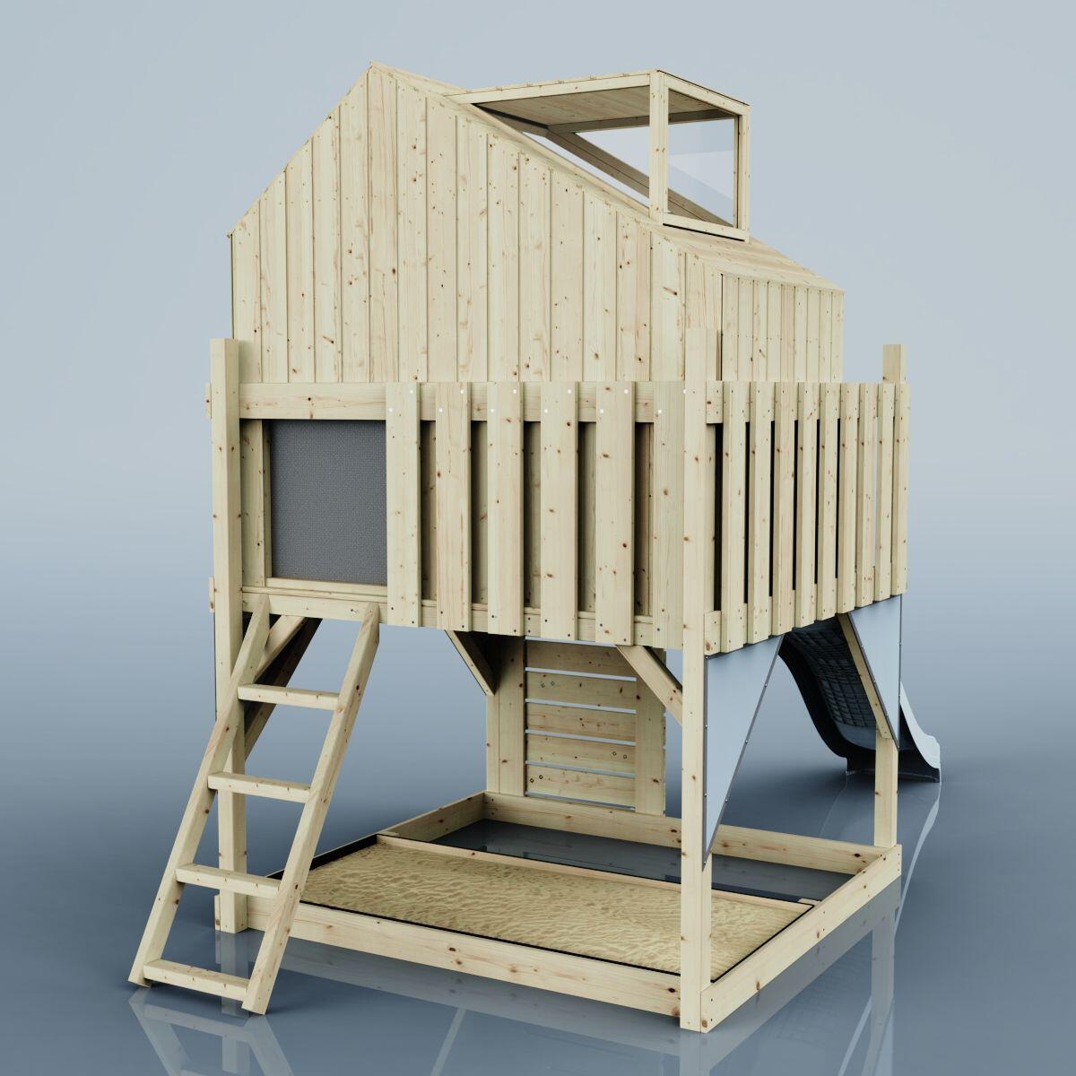 Stelzenhaus Meteorit in Eisblau - 414 × 190 × 291 cm 4/6